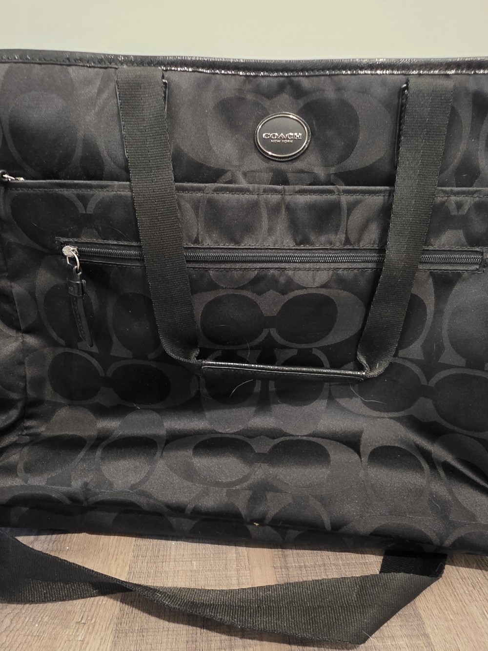 Coach Black Monogram Duffel Bag